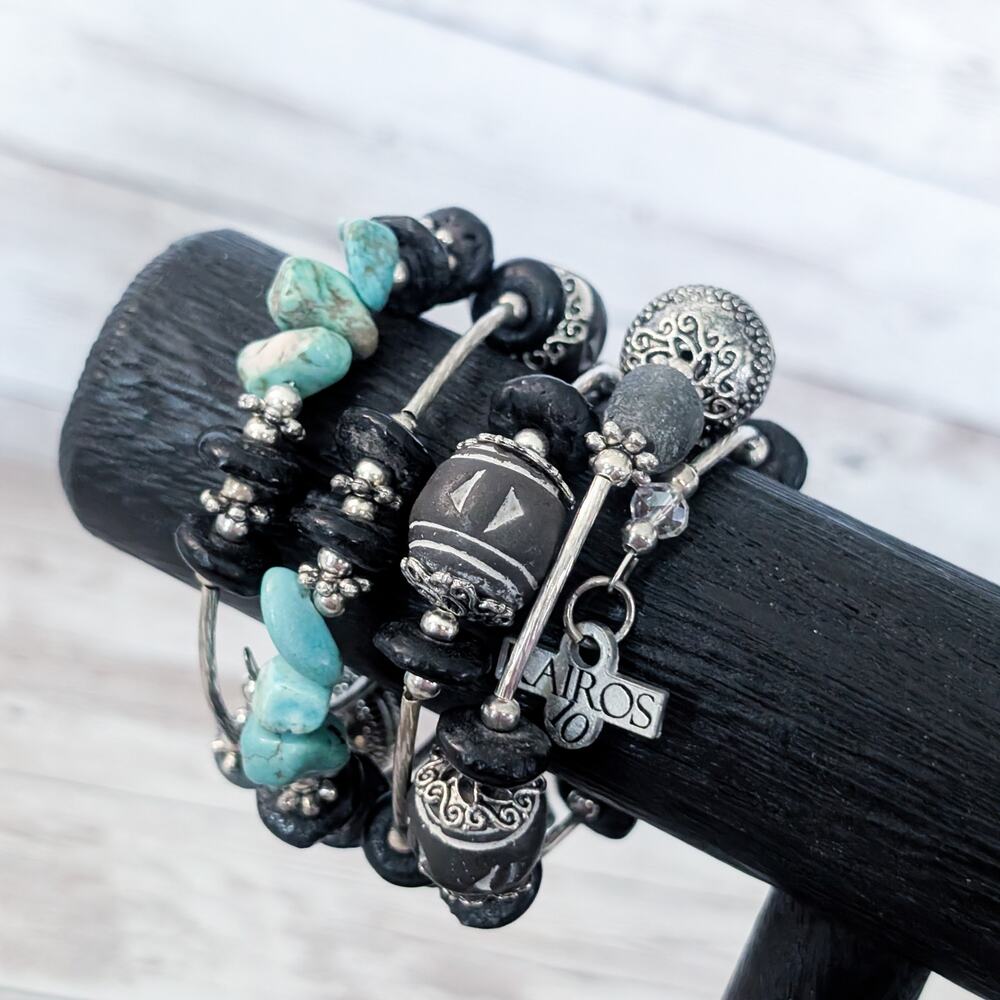 Kairos 10 Wrap Bracelet Mixed Materials